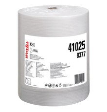 Протирочный нетканый материал KIMBERLY-CLARK Wypall X80, 475 листов в рулоне, 31,5х30 см, белый, 8377