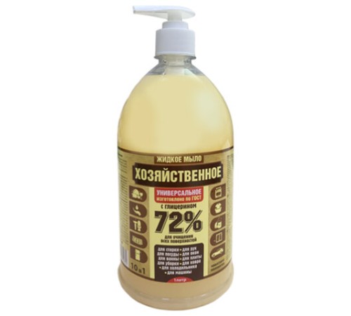 Мыло жидкое 1 л, ХОЗЯЙСТВЕННОЕ, антибактериальное, РЕНЕССАНС КОСМЕТИК, МИНПРОМТОРГ, 2461