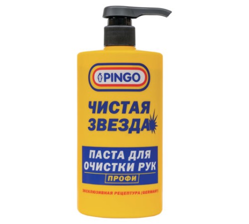 Паста очищающая с абразивом, флакон с дозатором 700 мл, PINGO (Пинго), ЧИСТАЯ ЗВЕЗДА, от стойких загрязнений, 85010-15