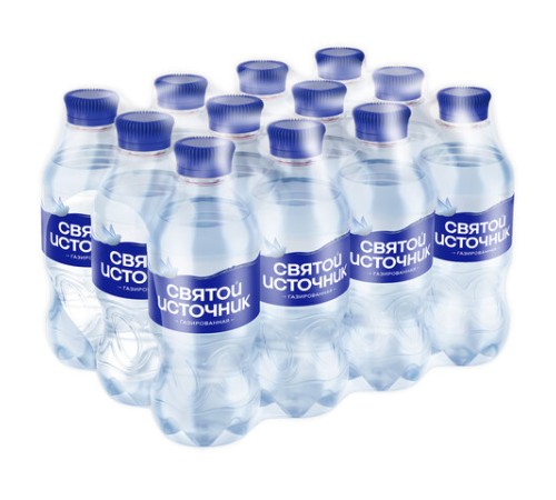 Вода ГАЗИРОВАННАЯ питьевая СВЯТОЙ ИСТОЧНИК 0,33 л