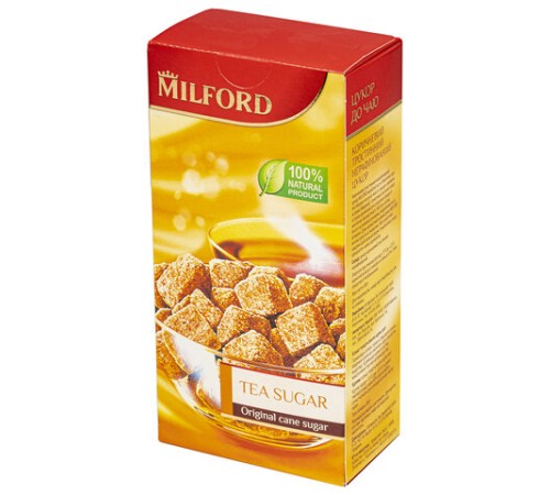 Сахар кусковой тростниковый MILFORD 0,5 кг, 979