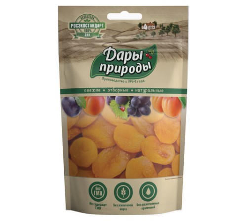 Абрикосы ДАРЫ ПРИРОДЫ сушеные без косточки (кайса), 150 г, 1924