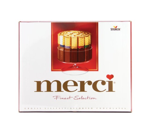 Конфеты MERCI ассорти из молочного и темного шоколада, 250 г, ГЕРМАНИЯ, 015409-35