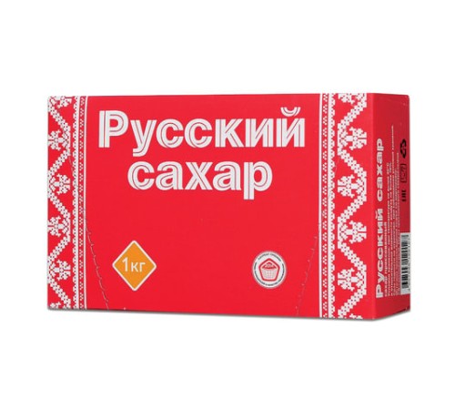 Сахар-рафинад РУССКИЙ 1 кг (180 кусочков, размер 15х16х21 мм)