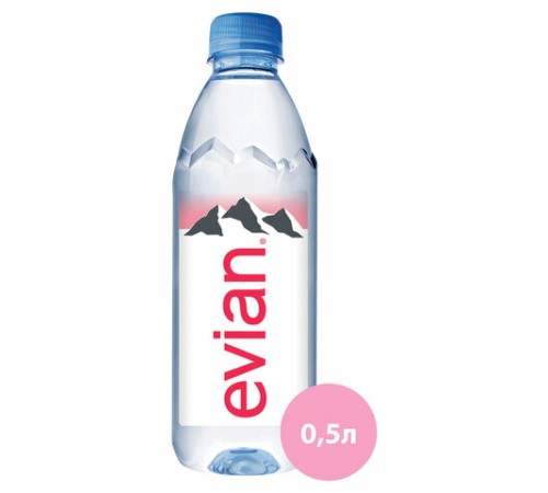Вода негазированная минеральная EVIAN 0,5 л, 13861