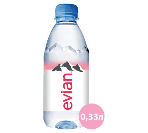 Вода негазированная минеральная EVIAN 0,33 л, 13860