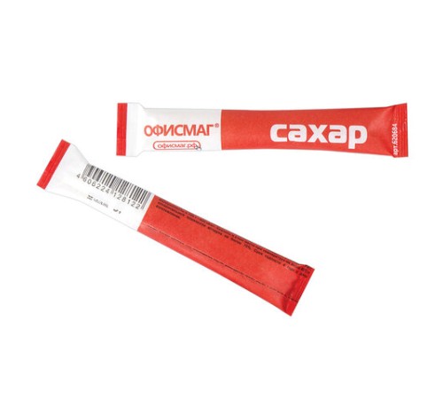 Сахар порционный ОФИСМАГ в стиках по 5 г, 200 штук, 620684