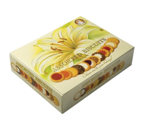 Печенье SANTA BAKERY, ассорти 12 видов, сдобное, 750 г, картонная коробка