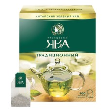 Чай ПРИНЦЕССА ЯВА зеленый, 100 пакетиков по 2 г, 0880-18