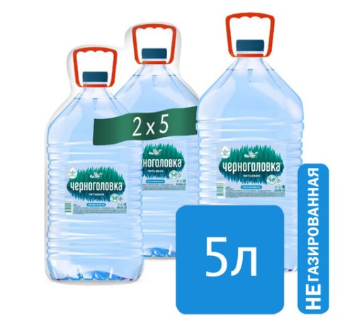 Вода негазированная питьевая ЧЕРНОГОЛОВКА, 5 л