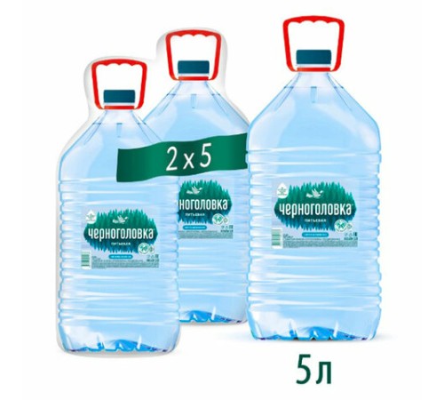 Вода негазированная питьевая ЧЕРНОГОЛОВКА, 5 л