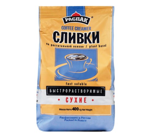 Сливки сухие быстрорастворимые 400 г (~ 160 порций), РАСПАК, 11225