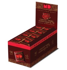 Шоколад порционный МОНЕТНЫЙ ДВОР, горький шоколад 72% какао, 96 плиток по 5 г, в шоубоксах, 507