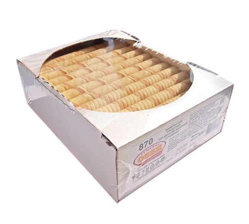 Вафельные трубочки СЕМЕЙКА ОЗБИ со вкусом вареной сгущенки, 650 г, гофрокороб, 870