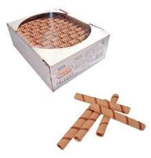 Вафельные трубочки СЕМЕЙКА ОЗБИ со вкусом шоколада, 650 г, гофрокороб, 869