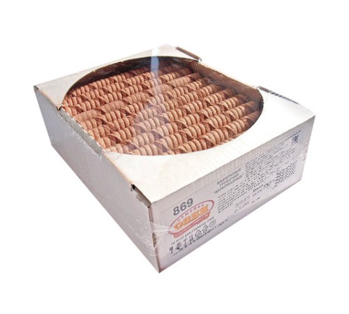 Вафельные трубочки СЕМЕЙКА ОЗБИ со вкусом шоколада, 650 г, гофрокороб, 869