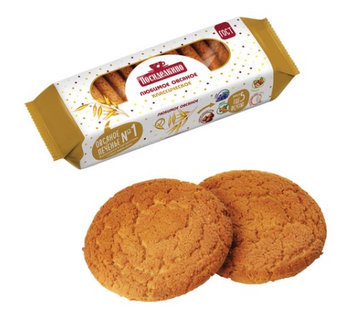 Печенье овсяное ПОСИДЕЛКИНО классическое, 320 г, 51011450