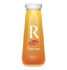 Нектар RICH (Рич) 0,2 л, персик, стеклянная бутылка, 1709801