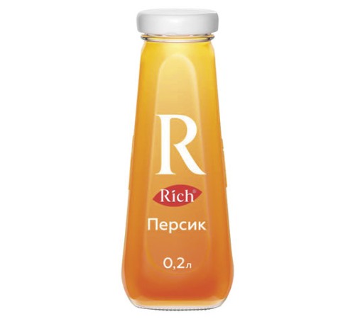 Нектар RICH (Рич) 0,2 л, персик, стеклянная бутылка, 1709801