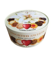 Набор печенья и шоколадных конфет SANTA BAKERY, в подарочной упаковке, 500 г, 98