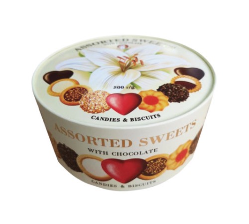 Набор печенья и шоколадных конфет SANTA BAKERY, в подарочной упаковке, 500 г, 98