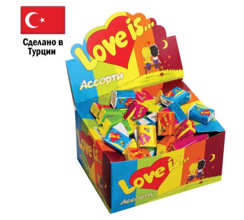 Жевательная резинка LOVE IS ассорти вкусов, 4,2 г, 47149