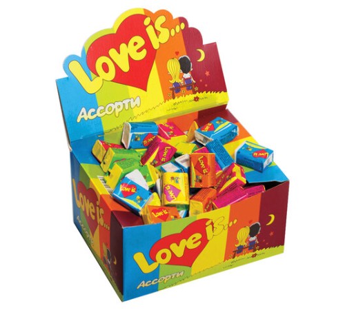 Жевательная резинка LOVE IS ассорти вкусов, 4,2 г, 47149