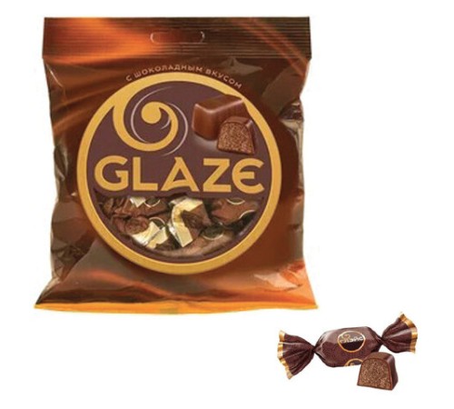 Конфеты шоколадные ГЛЭЙС с помадной начинкой из какао и сгущенного молока, 500 г, ВК274