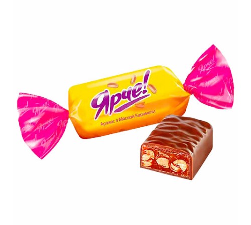 Конфеты шоколадные ЯРЧЕ! с арахисом и мягкой карамелью, 500 г, НК556