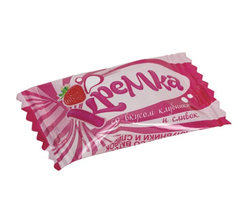 Карамель леденцовая КРЕМКА со вкусом клубники и сливок, 500 г, НК166