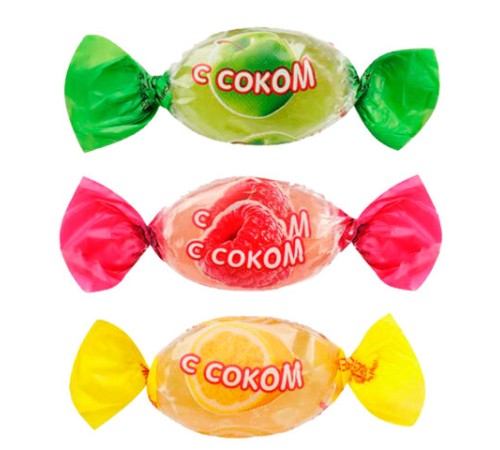 Карамель леденцовая ЯШКИНО с соком малины, яблока, лимона, 500 г, ВК283