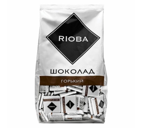 Шоколад порционный RIOBA Горький 72%, 800 г, пакет, 366306