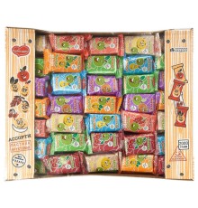 Пастила ПАСТИЛУШКА ассорти, натуральная, фруктовая, БЕЗ САХАРА, 2 кг, коробка с окном