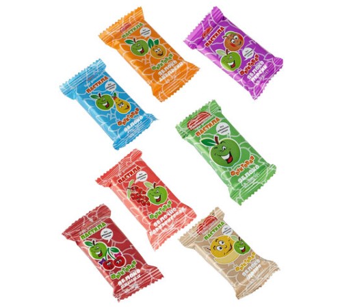 Пастила ПАСТИЛУШКА ассорти, натуральная, фруктовая, БЕЗ САХАРА, 800 г, коробка с окном