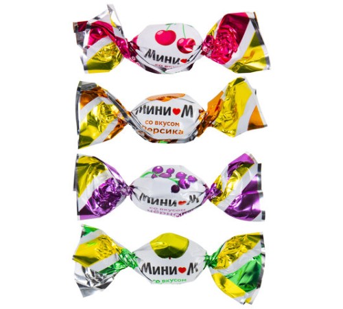 Карамель леденцовая МИНИ-М Классика, ассорти (вишня, яблоко, чёрная смородина, персик), 1 кг