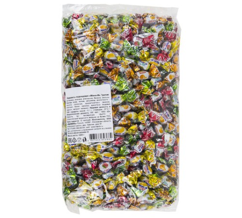 Карамель леденцовая МИНИ-М Тропик, ассорти (апельсин, банан, малина, ананас), 1 кг