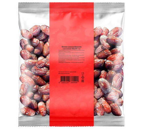 Финики сушеные Иранские с косточкой WELDAY (ВЭЛДЭЙ) 1 кг, 622483