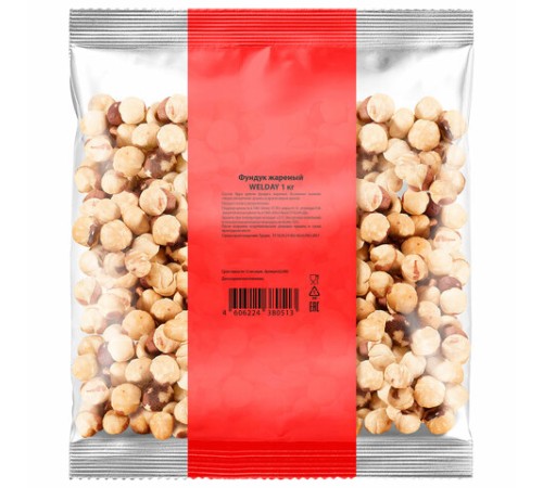 Фундук жареный WELDAY (ВЭЛДЭЙ) 1 кг, 622485
