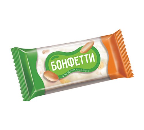 Конфеты БОНФЕТТИ из ванильной нуги с арахисом, 500 г, ВК292