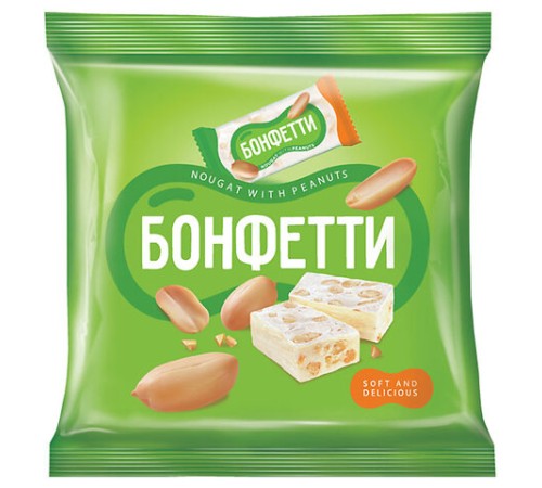 Конфеты БОНФЕТТИ из ванильной нуги с арахисом, 500 г, ВК292