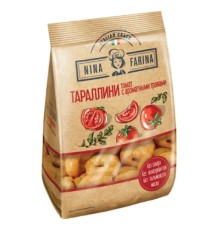 Мини-сушки (тараллини) NINA FARINA с томатом и ароматными травами, пакет, 180 г, ВТ003