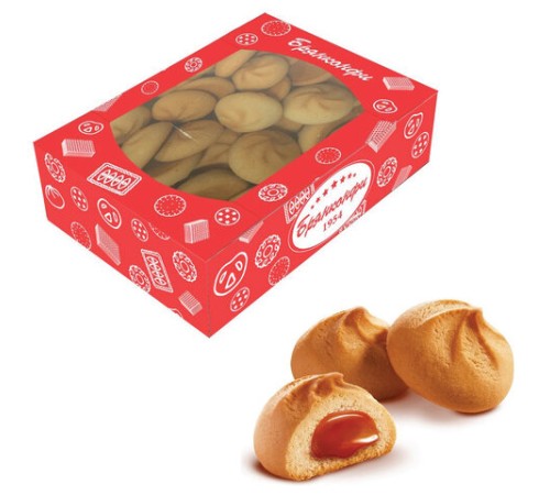 Печенье БРЯНКОНФИ с вареной сгущенкой, 500 г, картонная коробка, 3041664