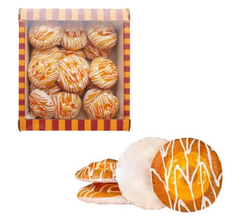 Печенье бисквитное СЕМЕЙКА ОЗБИ, с апельсином в белой глазури, 400 г, картонная коробка, ш/к 44395, 1355