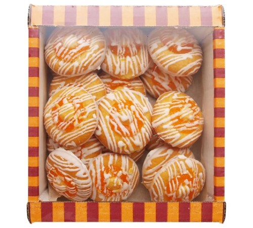 Печенье бисквитное СЕМЕЙКА ОЗБИ, с апельсином в белой глазури, 400 г, картонная коробка, ш/к 44395, 1355