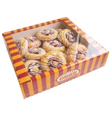 Печенье бисквитное СЕМЕЙКА ОЗБИ, с вишней в белой глазури, 400 г, картонная коробка, 1354