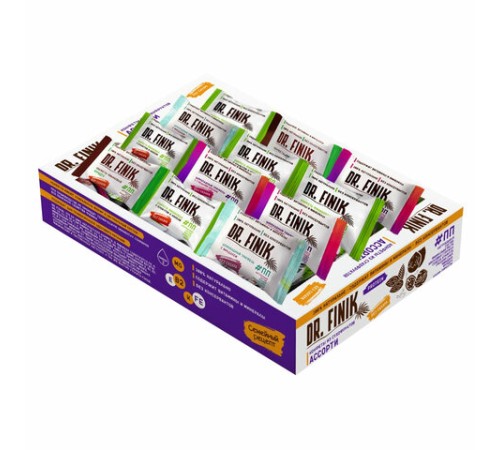 Конфеты финиковые DR.FINIK ассорти (фундук, миндаль, грецкий орех, кунжут), без сахара, 1000 г