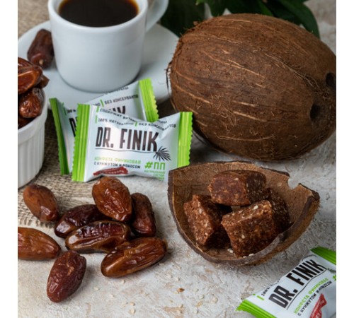 Конфеты финиковые DR.FINIK ассорти (фундук, миндаль, грецкий орех, кунжут), без сахара, 1000 г
