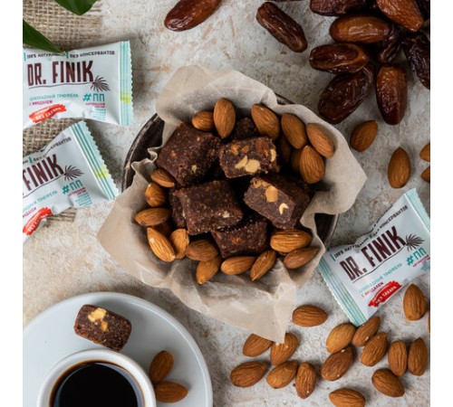 Конфеты финиковые DR.FINIK ассорти (фундук, миндаль, грецкий орех, кунжут), без сахара, 1000 г