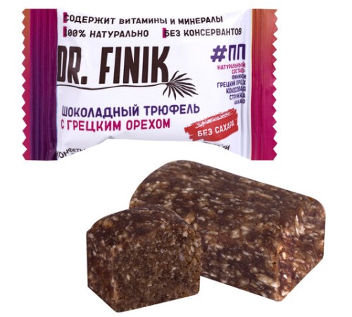 Конфеты финиковые DR.FINIK ассорти (фундук, миндаль, грецкий орех, кунжут), без сахара, 1000 г