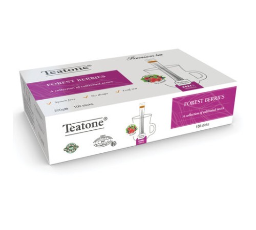 Чай TEATONE фруктовый со вкусом лесных ягод, 100 стиков по 2 г, 1257